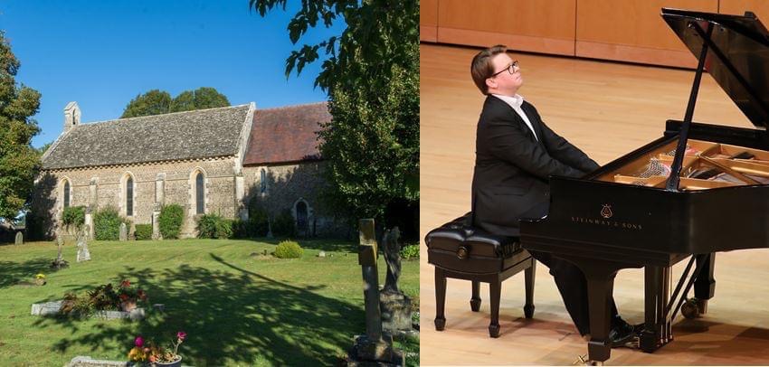 Littleworth Church and Mark Viner playing piano